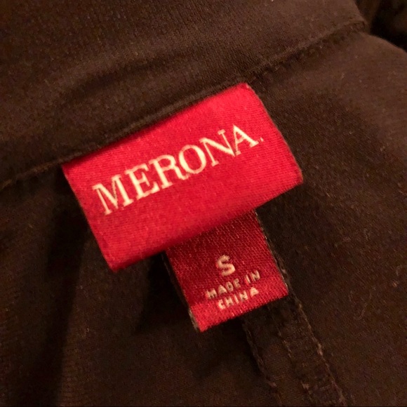 Black Faux Wrap Dress with Collar, Short Sleeve - Picture 5 of 8